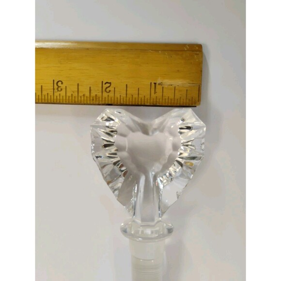 Mikasa Lead Crystal Venus Heart Faceted Clear Glass Wine Bottle Stopper - Picture 9 of 14